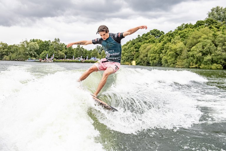 Olli Loder at the 2022 Malibu Boats UK Wakeboard And Wakesurf Nationals